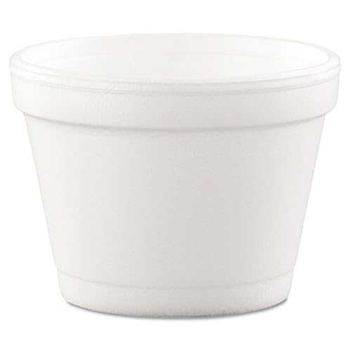 Dart DCC 4J6 Bowl Containers, Foam, 4薬局衡オンス, White (Case of 1000)