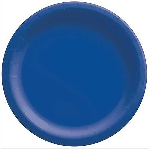 Amscan Premium Bright Royal Blue Round Paper Plates - 6.75\