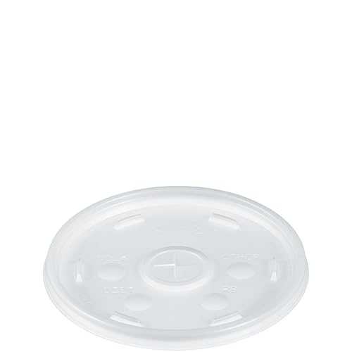 Dart 20SL Plastic Straw-Slotted Lid for 20-Series Dart Foam Cups and Containers 30AJ20, 32AJ20, 32AJ20H, 8SJ20, 12SJ20, and 16MF20 (1,000 Count)