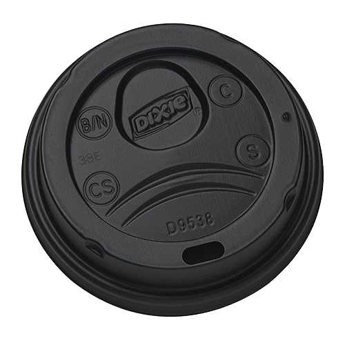 Dixie 8 薬局衡オンス. Dome Hot Coffee Cup Lids by GP PRO (Georgia-Pacific), Black, DL9538B, 1,000 Count (100 Lids Per Sleeve, 10 Sleeves Per Case), Small