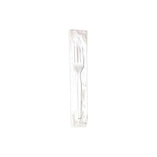 Georgia-Pacific Dixie Individually Wrapped 6.31" Medium-Weight Polystyrene Fork by GP PRO (Georgia-Pacific), White, FM23C7, (Case of 1,000)｜Glomarket