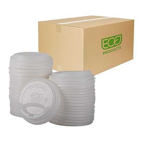ECO PRODUCTS Eco-Products Compostable Coffee Cup Lids, Case of 800, White EcoLid, Fits 10-20oz Hot Cups, Made from PLA, A Renewable Material Made from Plants, ASTM, BPI-Certified
