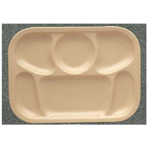 Yanco NS-803T Nessico 6-Compartment Plate, Rectangular, 13\