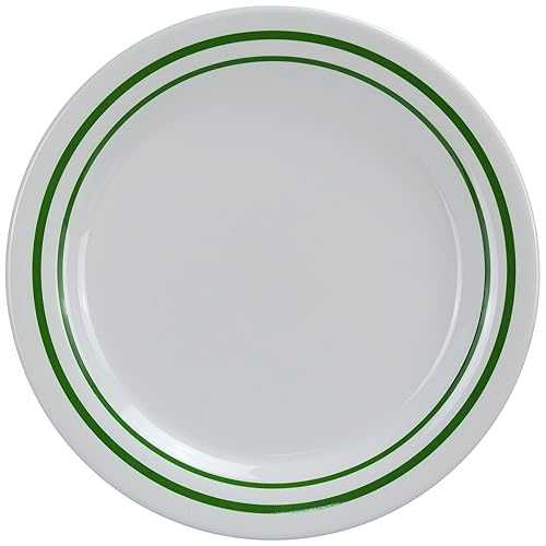 Yanco PT-110 パインツリー ラウンド ディナープレート、直径 10 インチ、メラミン、24 個パック Yanco PT-110 Pine Tree Round Dinner Plate, 10\" Diameter, Melamine, Pack of 24