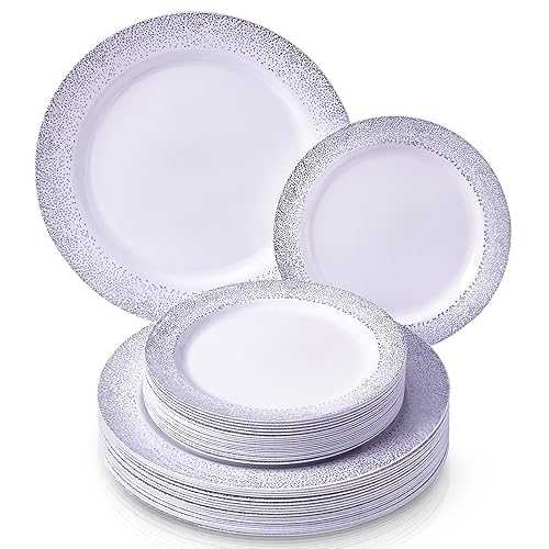 Silver Spoons 40 PC Disposable Dinnerware Set Ocean Mist Collection, 120 Servings 29,344円