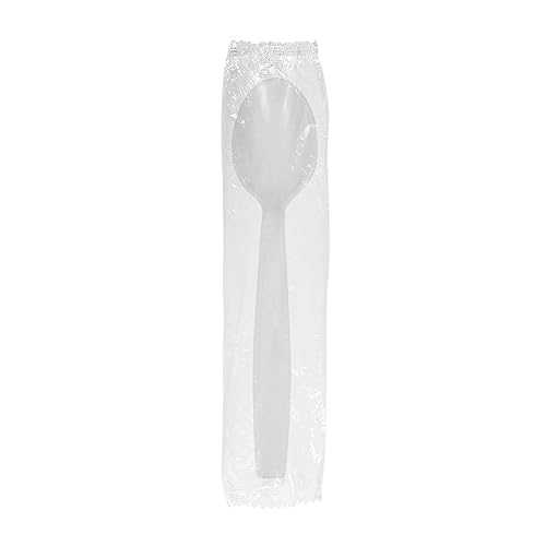 Karat U3523W PS Wrapped Tea Spoons - White (Case of 1000)