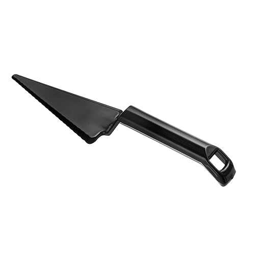 Restaurantware Cater Tek 10 x 2 x 1 Inch Pie Servers 100 Disposable Pie Spatulas - Serrated Edges Triangle Shape Black Plastic Pie Cutter And Slicers With Handle Serves Cake Pie And Pizza
