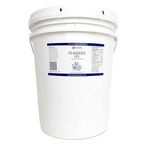 Zatural Flaxseed Oil - 100% Pure Flax Seed Oil - 0 Additives - 0 Fillers - Cold Pressed - Unrefined - 5 Gallon Size, 640 Oz