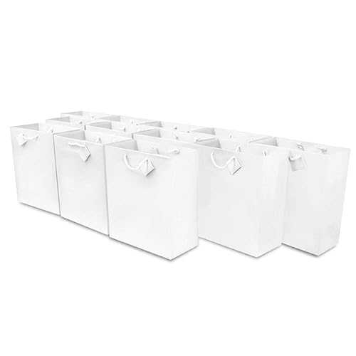OccasionALL Paper Gift Bags, Holiday Gift bags with Handles for Birthdays, Wrapping, Weddings, Baby Showers, Party Favors, Bulk, 6x3x7.5, 12 Pack