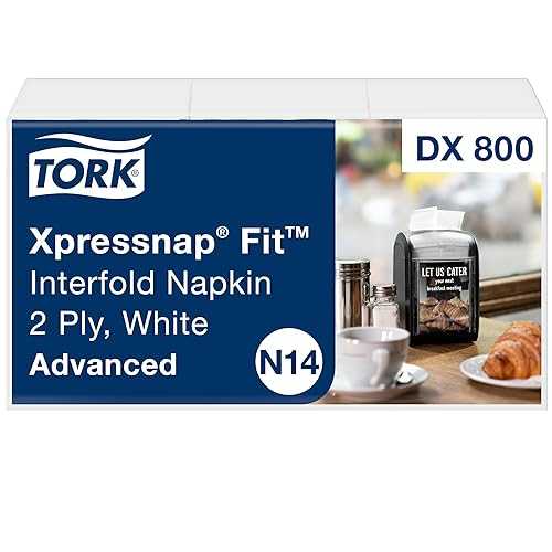 Tork Xpressnap Fit White Dispenser Napkin N14, 2-ply, 36 packs x 120 napkins, DX800 16,017円