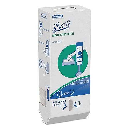Scott Professional Megacartridge Napkins, 1-Ply, 8 2/5 X 6 1/2, White, 875/pack, 6 Packs/carton