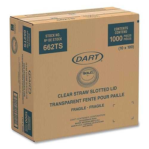 Solo Foodservice ピート ストロー スロット蓋 12 オンス用 プラスチックコールドカップ クリア 10個入 DART Solo Foodservice Pete Straw Slot Lid for 12 oz. Plastic Cold Cup, Clear, Case of 10|Glomarket