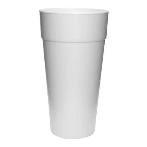 DART 24J16 Drink Foam Cups, Hot/Cold, 24薬局衡オンス, White, 25 Per Bag (Case of 20 Bags) (DCC24J16)