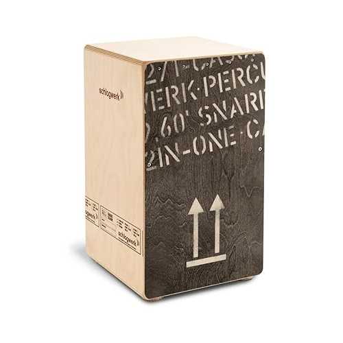 Schlagwerk CP404BLK 2inOne Series Snare Cajon l Black Baltic Birch Front Plate l Made in Germany