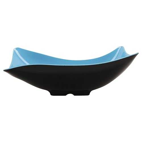 GET G.E.T. ML-220-BL/BK Flare Serving Bowl, 4 Quart, Blue/Black｜Glomarket