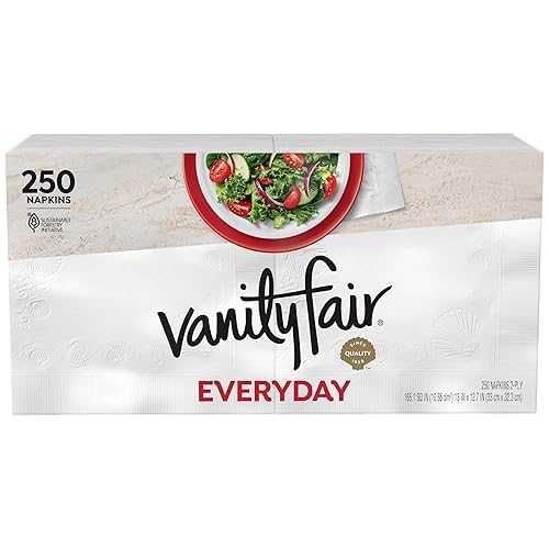 Vanity Fair Everyday Paper Napkins, 250 Count, Disposable Napkins Made Soft And Smooth For Everyday Meals