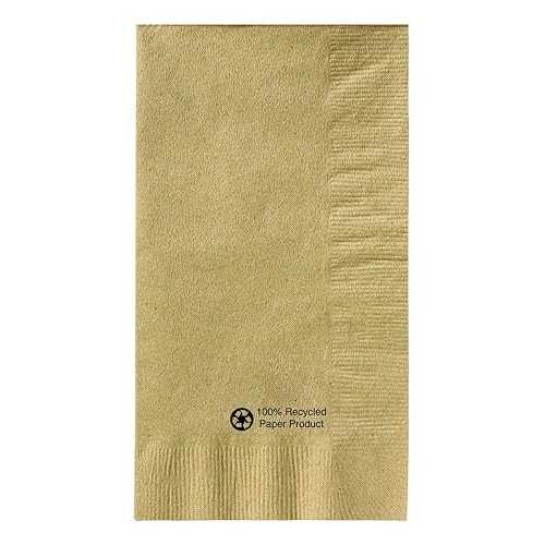 Hoffmaster 126512 Kraft Dinner Napkin, 1 Ply, 1/8 Fold, 17\