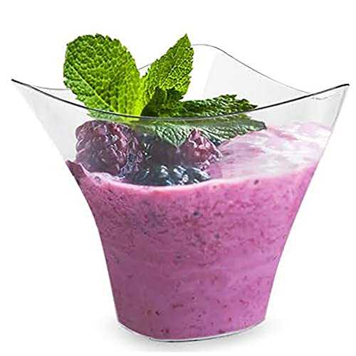 OnDisplay Trofeo Disposable Dessert Cups - Catering/Wedding/Party Display for Hors D'Oeuvres (100 count)
