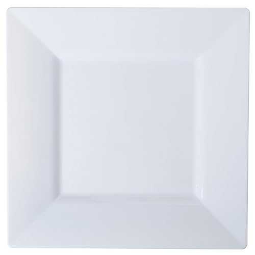 Solid Squares スクエアデザートプレート、6.5 x 6.5インチ、ホワイト Solid Squares Square Dessert Plate, 6.5 x 6.5\