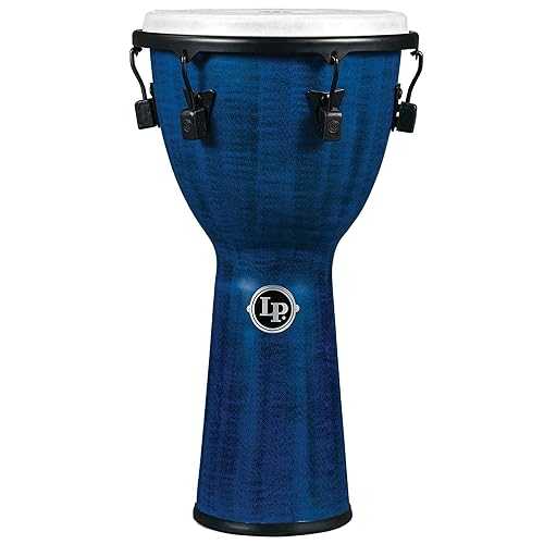 ラテンパーカッション LP727B ラグチューニングジャンベ 12.5 インチ合成シェル、合成ヘッド、ブルー Latin Percussion LP727B Lug Tuned Djembe 12.5\