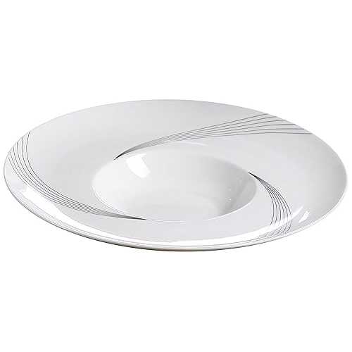 Yanco UR-612 12in 乾荒原一皿 瀬戸もの ボーンホワイト 12枚容器に並べる Yanco UR-612 12\" Dessert Plate, Porcelain, Bone White, Pack of 12"