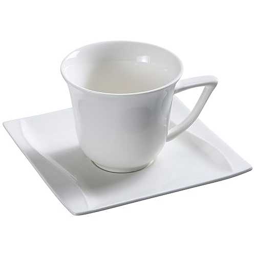 Yanco SW-001 Coffee/Tea Cup, 7 薬局衡オンス, 3.5\" Diameter, Porcelain, Bone White, Pack of 36"