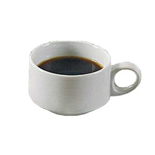 Yanco PA-001 Stackable Coffee/Tea Cup, 7-薬局衡オンス, 3.5\" Diameter, Porcelain, Super White, Pack of 36"