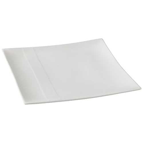 Yanco SH-106 6.25インチ スクエアプレート 磁器 ボーンホワイト (36個パック) Yanco SH-106 6.25\" Square Plate, Porcelain, Bone White (Pack of 36)