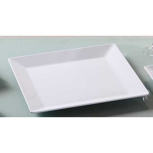 Yanco OK-114 Osaka-1 Plate, Sauare, 14.5\" Width, 14.5\" Length, Melamine, White Color, Pack of 6