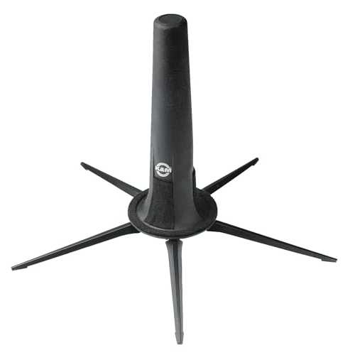 K&M K・・nig & Meyer Soprano Saxophone In-Bell 5 Leg Stand 15290-000-55 Professional Grade for all Musicians | Lightweight & Compact | Stable Secure Non-Slip Feet | German Made | Black