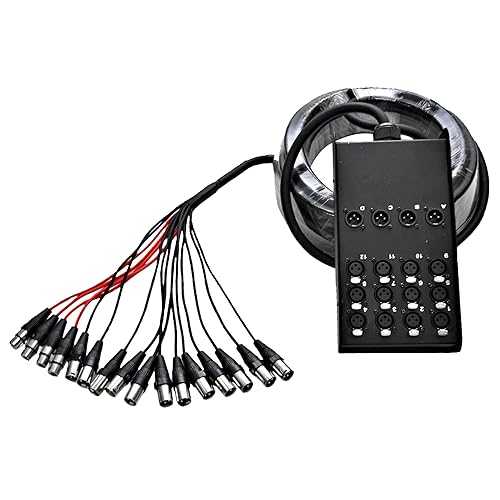 Seismic Audio Speakers 12 Channel Low Profile XLR Send Circuit Board Snake Cable, XLR Splitter Cable, 50 Feet