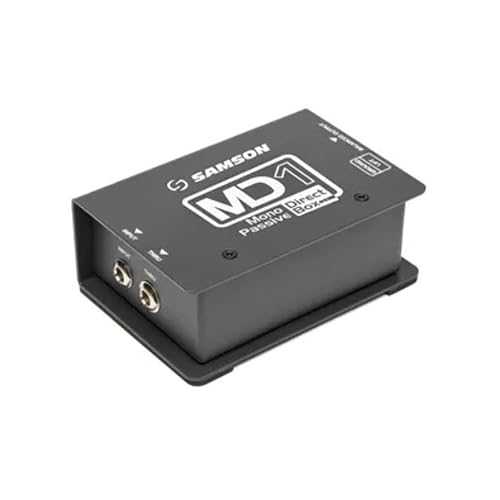 Samson S-Max MD1 Passive Mono Direct DI Box,18Hz40kHz, 0dB/-15dB