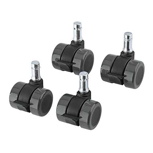 K&M Konig & Meyer 17510.000.55 Caster Set | Fits Guardian Guitar Stands | 4 Locking Wheel Accessory | Heavy-Duty Easy Swivel and Roll | Soft Casters for Hard Floors | Unlubricated Anti-Scratch | Black