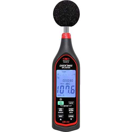 Galaxy Audio CM-170 Check Mate Handheld SPL Sound Pressure Level Meter 12X12X17
