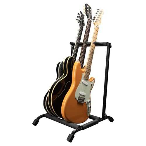 Gator Rok-It Collapsible Folding Guitar Rack Stand for 3 Guitars Fits Acoustic, Electric, or Bass Guitars Portable, Durable, Space-Saving Storage (RI-GTR-RACK3)｜Glomarket 10,920円