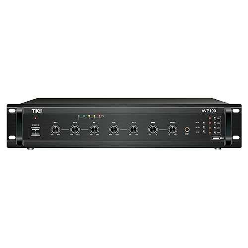 TIC AVP100-100W 4ゾーン 70v / 100v / 4-16Ω 商用ミキサーアンプ TIC AVP100-100W 4-Zone 70v / 100v / 4-16Ω Commercial Mixer Amplifier