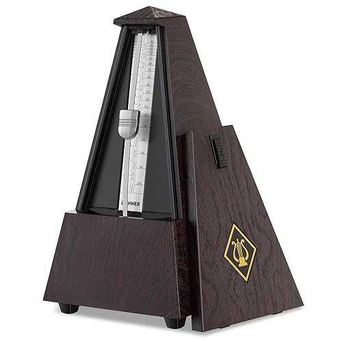 Donner Mechanical Metronome for Piano Guitar Drum Violin Saxophone Musician, Track Beat and Tempo, Loud Sound, Steel Movement, DPM-1, Wood Grain Color