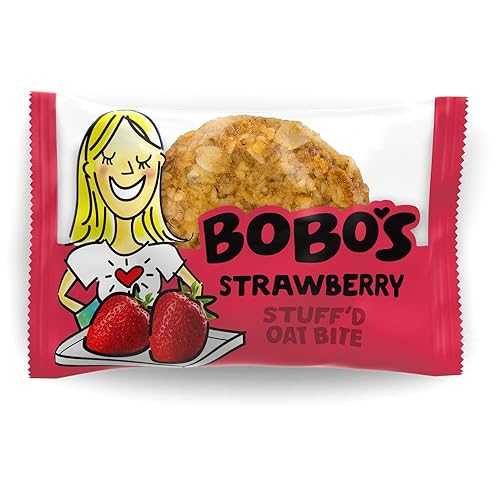 Bobo's Oat Stuff'd Bites (ストロベリー、1.3 オンスのバイトの 30 パック箱) グルテンフリーの全粒ロールドオーツスナック - おいしいビーガンの持ち運び用スナック、米国製 Bobo's Oat Stuff'd Bites (Strawberry, 30 Pack Box of 1.3 oz B