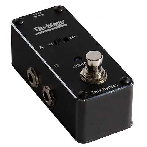 OnStage On-Stage GSP1000 ABY Switcher Pedal (True Bypass Guitar Signal Router, 1-In/2-Out or 2-In/1-Out, Heavy-Duty Aluminum Housing, LED Indicators, Non-Slip Base ? Black)