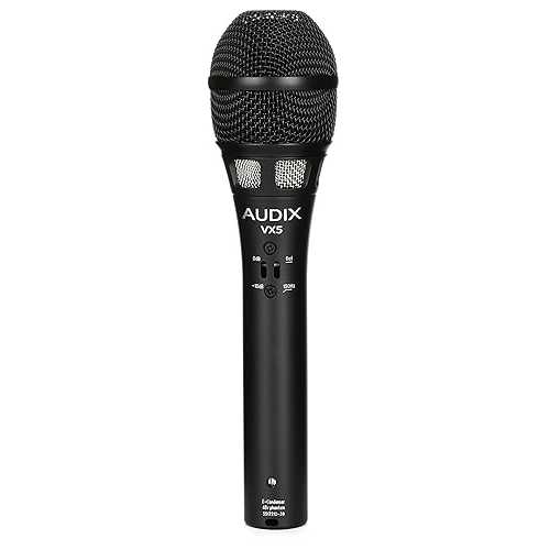 AUDIX VX5 Supercardioid Handheld Condenser Vocal Microphone for Stage Singers - Black