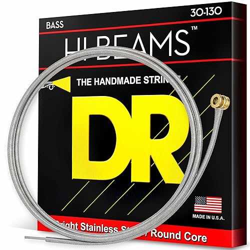 DR Strings Hi-Beam - Stainless Steel Round Core Medium 6 String 30-130 (MR6-130)