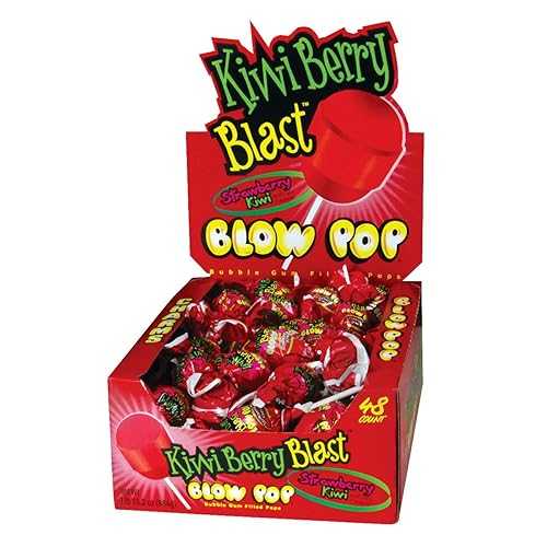 Charms Blow Pops、キウイベリーブラストフレーバー、48枚入りバッグ Tootsie Roll Charms Blow Pops, Kiwi Berry Blast Flavor, 48-Count Bag