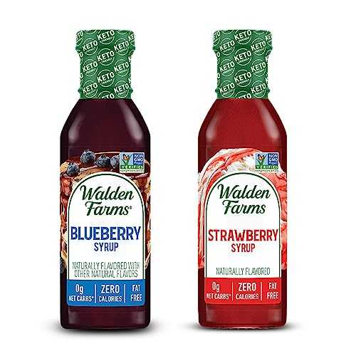 Walden Farms Syrup Variety Pack ? Blueberry & Strawberry ? Zero Calorie, Sugar-Free, Low Carb, Keto-Friendly, Gluten-Free, Vegan ? 12 oz Bottles (Pack of 2)