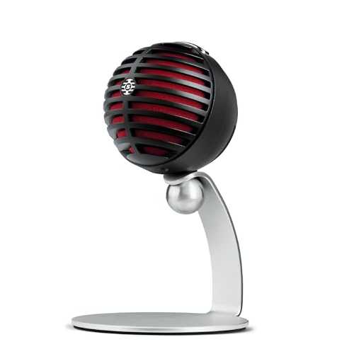 Shure MV5 Digital Condenser Microphone with USB and Lightning Cables - Black with Red Foam｜Glomarket
