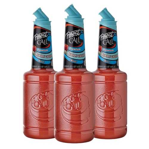 Finest Call プレミアム ブラッディ シーザー ドリンク ミックス、1 リットル ボトル (33.8 液量オンス)、3 個パック Finest Call Premium Bloody Caesar Drink Mix, 1 Liter Bottle (33.8 Fl Oz), Pack of 3