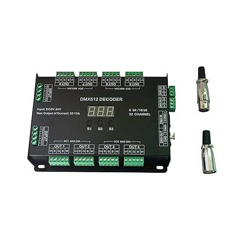 32CH RGBW DMX512 デコーダ 8 ビット/16 ビット RGBW LED コントローラ 32 チャンネルドライバ RGBW LED ストリップライト DIM/CT/RGB/RGBW コントローラ DC5V-24V Nutbro 32CH RGBW DMX512 Decoder 8 Bit/16 Bit RGBW LED Controller 32 Chan｜Glomarket