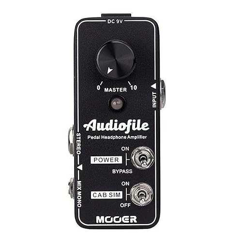 MOOER Micro Guitar Pedal Audiofile Headphone Amp Analog, Access to Effects Circuits, Buffer/Clean Boost for Electric Guitar/Bass