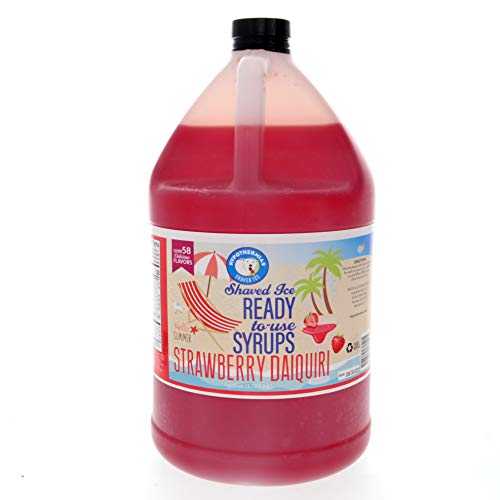 ?? ???? ?? ?? ?? ??? ??? ?? ??? ? ?? ?? (128?? ??) Hypothermias Strawberry Daiquiri Ready to Use Gallon (128 Fl. Oz) Hawaiian Snow Cone Flavors Syrup - Shaved Ice, 100% Pure Cane Sug