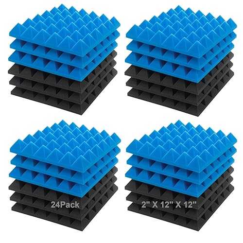 JBER Acoustic Sound Foam Panels, 24 Pack 2\