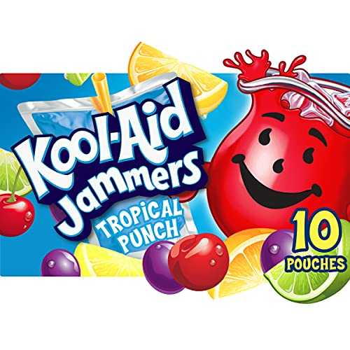 クールエイド ジャマーズ トロピカル パンチ 人工フレーバー キッズ ソフトドリンク (40 ct パック、10 パウチ入り 4 箱) Kool-Aid Jammers Tropical Punch Artificially Flavored Kids Soft Drink (40 ct Pack, 4 Boxes of 10 Pouches)